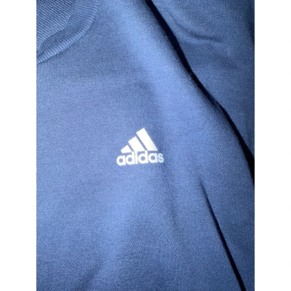 Adidas Womens Blue Sweatshirt W/ Side Slits Small Like New
